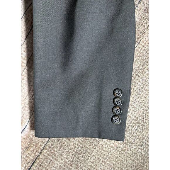 Burberrys 100% Wool Single Breasted Gray Suit Jacket Blazer - Picture 4 of 9